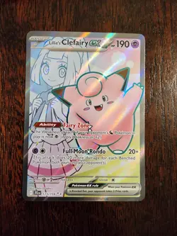 Pokemon TCG: Lillie’s Clefairy EX 173/159 Journey Together Full Art NM Condition - Image 1