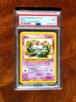 2002 POKEMON LEAGUE PROMO BLACK STAR #47 MEW PSA 9 - Image 1
