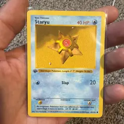 Pokemon Vintage 1st Edition Staryu 065/102 Base Set (shadowless) Wotc 1999 - Image 1