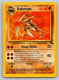 Pokemon TCG - Kabutops 24/62 - Non-Holo Regular Rare - Fossil Set MP - Image 1