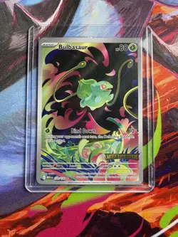 Pokemon Bulbasaur 133/132 Illustration Rare Stamped promo Holo Mega Evolutions - Image 1