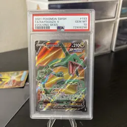 Rayquaza V 193/203 Evolving Skies Full Art Ultra Rare 2021 Pokemon SWSH - PSA 10 - Image 1