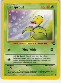 Bellsprout 49/64 Jungle Common Unlimited LP/MP Pokemon TCG - Image 1