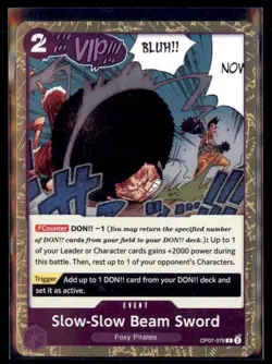 One Piece The Best Vol. 2 (PRB-02) Slow-Slow Beam Sword Pirate Foil - Image 1