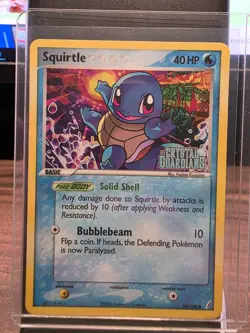 Squirtle 64/100 EX Crystal Guardians Holo Common 40 HP Pokemon TCG Card - Image 1