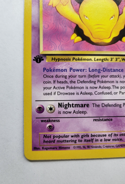 Drowzee 54/82 - 1st Edition Team Rocket Vintage Pokemon Card - NM - Image 4