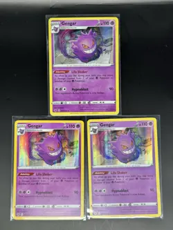 Pokemon Regular Holo Card Lot 3, Gengar 085/202 LP - Image 1