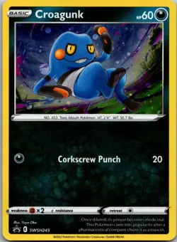 Croagunk - (Cosmos Holo) Promo SWSH: Sword & Shield Promo Cards SWSH245 NM - Image 1