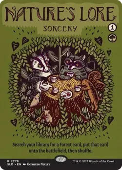 MTG English Nature's Lore (2278) NM Foil Secret Lair - Image 1