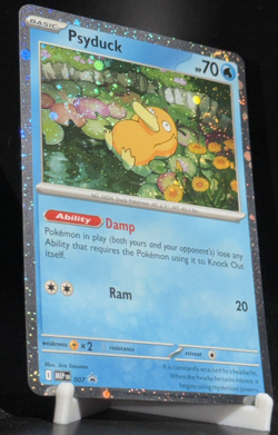 Double Swirl Psyduck 007 Mega Cosmos Holo Promo Pokemon Card - Image 3