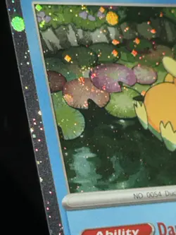 Double Swirl Psyduck 007 Mega Cosmos Holo Promo Pokemon Card - Image 4