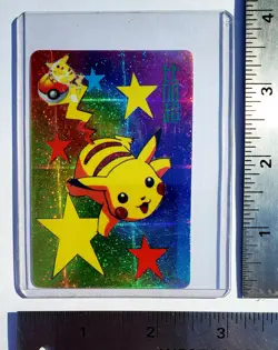 1999 Pokemon Pocket Monsters Bandai Sticker/Card #220 Pikachu MINT! - Image 2