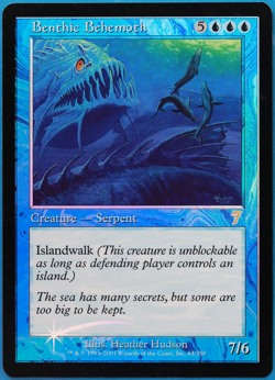 Benthic Behemoth FOIL 7th Edition PLD Blue Rare MAGIC CARD (ID# 501093) ABUGames - Image 1