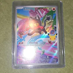 Pokemon Litten 044 Me Mega Evolution Promo Full Art Holo Basic 70 HP Fire Fang - Image 1