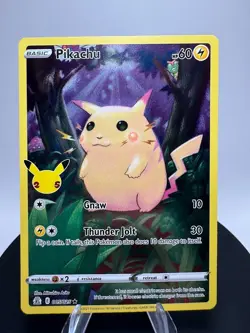 Pokemon Sword & Shield Pikachu 005/025 Celebrations 25th Holo Rare - Image 4