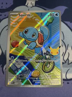 First Partner Illustration Squirtle Promo Full Art Holo 039 Pokemon - Image 1