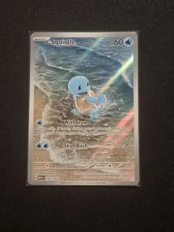 Squirtle 170/165 Illustration Rare Sv: Scarlet & Violet 151 Holo Pokemon TCG NM - Image 1