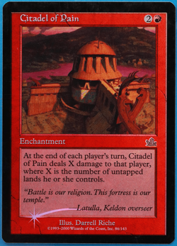 Citadel of Pain FOIL Prophecy PLD Red Uncommon MAGIC CARD (ID# 497978) ABUGames - Image 1