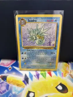 Pokemon TCG Seadra Fossil 42 Regular Unlimited 1999-2000 Vintage - Image 1