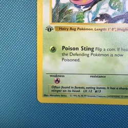 Pokemon Vintage 1st Edition Weedle 69/102 Base Set (shadowless) WOTC 1999 - Image 5