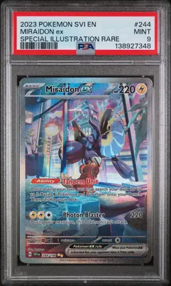 Miraidon Ex Pokemon Svi En-Scarlet & Violet 244/198 PSA 9 - Image 1