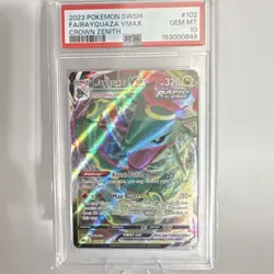 Pokemon Rayquaza VMAX 102/159 Crown Zenith Ultra Rare Holo PSA 10 320HP - Image 1