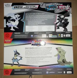 Pokemon Prismatic Evolutions Lucario EX and Tyranitar EX Unova Heavy Hitters LOT - Image 2