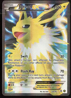 2017 Pokemon Jolteon Ex Full Art Alt Promo Mega Powers Collection 28a/83 - Image 1