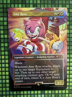MTG Amy Rose #2083 Rainbow Foil Mythic Secret Lair Drop Series (SLD) - Image 2