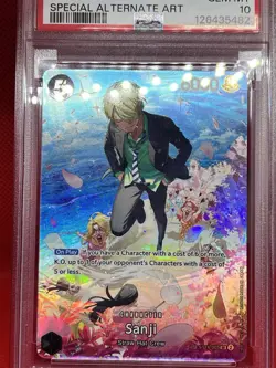 2025 ONE PIECE OP10-ROYAL BLOOD SPECIAL ALTERNATE ART 003 SANJI PSA 10 - Image 3
