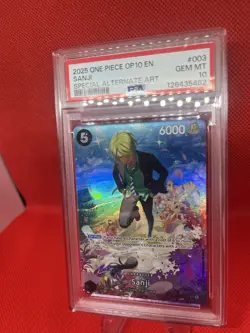 2025 ONE PIECE OP10-ROYAL BLOOD SPECIAL ALTERNATE ART 003 SANJI PSA 10 - Image 5
