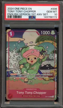 One Piece CCG Tony Tony.Chopper 1st Anniversary English ST01-006 PSA 10 Gem Mint - Image 1