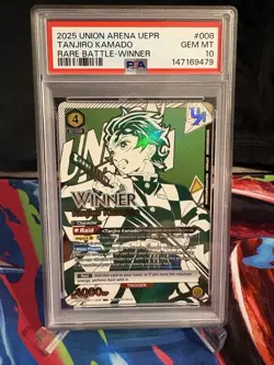 Winner Tanjiro Kamado Union Arena UEPR #008 Rare Foil PSA 10 - Image 1