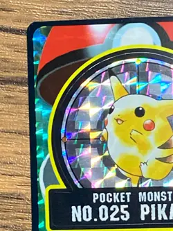Pokemon Sealdass Sticker Card Pikachu No.25 Bandai Pocket Monsters 1997 Holo - Image 3