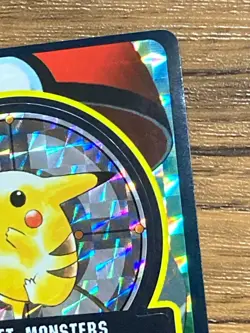 Pokemon Sealdass Sticker Card Pikachu No.25 Bandai Pocket Monsters 1997 Holo - Image 4