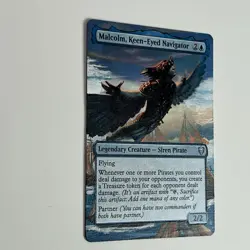 MTG altered art hand painted Magic the Gathering Malcolm, Keen-Eyed Navigator￼ - Image 2