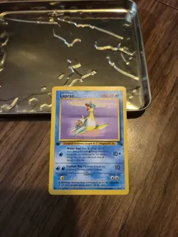 Lapras 25/62 Fossil Set 1st Edition Rare Pokemon Card 1999 Vintage WOTC - LP - Image 1