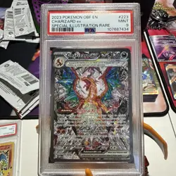 2023 Pokemon Obsidian Flames EN Charizard Ex Special Illustration Rare 197 PSA 9 - Image 1