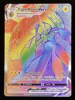 Pokemon TCG: Sword & Shield Battle Styles - Tapu Koko VMAX Rainbow 166/163 NM - Image 1