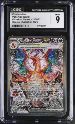 Pokemon: Obsidian Flames - Charizard EX 223/197 SIR Special Illustration CGC 9 - Image 1