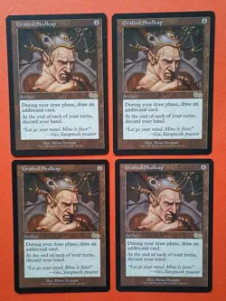Magic the Gathering MTG Urza's Saga GRAFTED SKULLCAP X 4 LP/EX RARE 1998! - Image 1