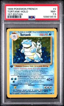 FRENCH 1st Edition Base Set Tortank-Blastoise Holo 2/102 PSA 7.5 1999 Pokemon - Image 1