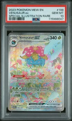 Pokemon Venusaur ex 151 Special Illustration Rare #198 PSA 10 - Image 1