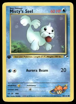 Pokemon Tcg Misty's Seel [1st Edition] #88 Pokemon Gym Heroes LP - Image 1