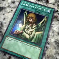 DB2-EN095 Graceful Charity Rare Unlimited Edition HP/MP! YuGiOh TCG - Image 2