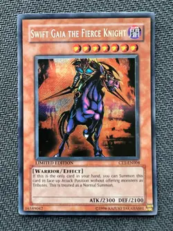 Yugioh Swift Gaia the Fierce Knight Limited Edition Secret Rare CT1-EN004 NM - Image 1