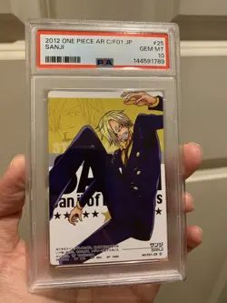 PSA 10 2012 CARDDASS ONE PIECE JAPANESE AR CARDDASS FORMATION 01 SANJI 25 - Image 1