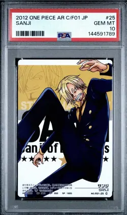 PSA 10 2012 CARDDASS ONE PIECE JAPANESE AR CARDDASS FORMATION 01 SANJI 25 - Image 2