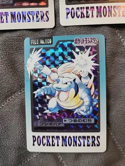 3 Bandai Cardass Pocket Monster Pokemon Cards Charizard Venusaur Blastoise Japan - Image 4