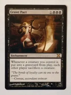 MTG - Grave Pact - 10th Edition 144/383 - Regular Rare - Sacrifice Synergy - Image 1